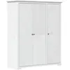 vidaXL Garde-robe BODO blanc 146x53,5x173 cm bois massif de pin