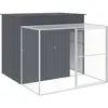vidaXL Niche pour chien avec cour anthracite 214x253x181 cm