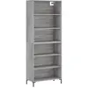 vidaXL Buffet sonoma gris 69,5x32,5x180 cm bois d'ingénierie