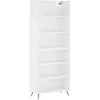 vidaXL Buffet blanc 69,5x32,5x180 cm bois d'ingénierie