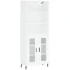 vidaXL Buffet haut Blanc 69,5x34x180 cm Bois d'ingénierie