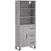 vidaXL Buffet haut Sonoma gris 69,5x34x180 cm Bois d'ingénierie