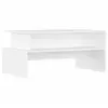 vidaXL Table basse blanc 90x55x42,5 cm bois d'ingénierie