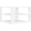 vidaXL Table basse blanc 59,5x59,5x40 cm bois d'ingénierie