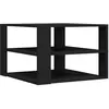 vidaXL Table basse noir 59,5x59,5x40 cm bois d'ingénierie