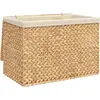 vidaXL Panier à linge avec 3 sections 75x42,5x52 cm hyacinthe d'eau