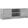 vidaXL Meuble TV gris béton 102x30x37,5 cm bois d'ingénierie