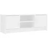 vidaXL Meuble TV blanc 102x30x37,5 cm bois d'ingénierie