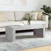 vidaXL Table basse gris béton 102x50x36 cm bois d'ingénierie