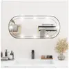 vidaXL Miroir mural avec lumières LED 35x80 cm verre ovale