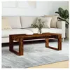 vidaXL Table basse chêne fumé 102x50x35 cm bois d'ingénierie