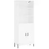 vidaXL Buffet haut Blanc 69,5x34x180 cm Bois d'ingénierie