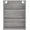 vidaXL Buffet haut Sonoma gris 69,5x34x180 cm Bois d'ingénierie