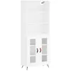 vidaXL Buffet haut Blanc 69,5x34x180 cm Bois d'ingénierie
