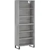 vidaXL Buffet haut Sonoma gris 69,5x34x180 cm Bois d'ingénierie