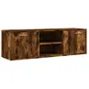 vidaXL Meuble TV chêne fumé 120x34x37 cm bois d'ingénierie