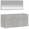 vidaXL Armoire de bain avec miroir gris béton bois d'ingénierie