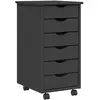 vidaXL Armoire roulante avec tiroirs MOSS gris bois de pin solide