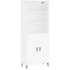 vidaXL Buffet haut Blanc 69,5x34x180 cm Bois d'ingénierie