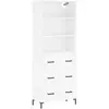 vidaXL Buffet haut Blanc 69,5x34x180 cm Bois d'ingénierie