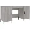vidaXL Bureau sonoma gris 140x50x75 cm bois d'ingénierie