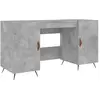 vidaXL Bureau gris béton 140x50x75 cm bois d'ingénierie