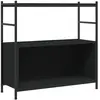 vidaXL Bibliothèque noir 80x30x78,5 cm bois d'ingénierie et fer