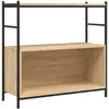 vidaXL Bibliothèque chêne sonoma 80x30x78,5cm bois d'ingénierie et fer