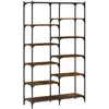 vidaXL Bibliothèque chêne fumé 100x32x170 cm bois d'ingénierie et fer