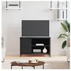 vidaXL Meuble TV Noir 80x40x50 cm Bois d'ingénierie