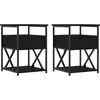 vidaXL Tables de chevet 2 pcs noir 40x42x55 cm bois d’ingénierie