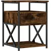 vidaXL Table de chevet chêne fumé 40x42x55 cm bois d'ingénierie