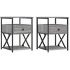 vidaXL Tables de chevet 2 pcs sonoma gris 40x42x55cm bois d'ingénierie