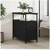 vidaXL Table de chevet noir 30x60x60 cm bois d’ingénierie