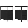 vidaXL Tables de chevet 2 pcs noir 30x60x60 cm bois d’ingénierie
