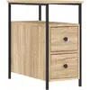 vidaXL Table de chevet chêne sonoma 30x60x60 cm bois d'ingénierie