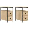 vidaXL Tables de chevet 2 pcs chêne sonoma 30x60x60 cm bois ingénierie