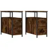 vidaXL Tables de chevet 2 pcs chêne fumé 30x60x60 cm bois d'ingénierie