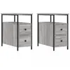 vidaXL Tables de chevet 2 pcs sonoma gris 30x60x60cm bois d'ingénierie