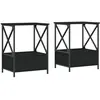 vidaXL Tables de chevet 2 pcs noir 50x41x65 cm bois d’ingénierie
