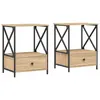 vidaXL Tables de chevet 2 pcs chêne sonoma 50x41x65 cm bois ingénierie