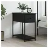 vidaXL Table de chevet noir 30x60x60 cm Bois d’ingénierie