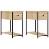 vidaXL Tables de chevet 2 pcs chêne sonoma 30x60x60 cm bois ingénierie