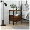 vidaXL Table de chevet chêne marron 34x36x50 cm bois d'ingénierie