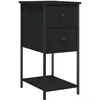 vidaXL Tables de chevet 2 pcs noir 32x42x70 cm bois d'ingénierie