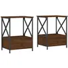 vidaXL Tables de chevet 2 pcs chêne marron 50x41x65 cm bois ingénierie