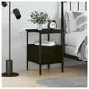 vidaXL Table de chevet noir 34x36x50 cm bois d’ingénierie