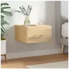 vidaXL Table de chevet murale chêne sonoma 35x35x20 cm