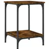 vidaXL Table basse chêne fumé 40x40x55 cm bois d'ingénierie