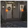 vidaXL Lumières de Noël avec piquets 3 pcs LED pliable rouge 57 cm